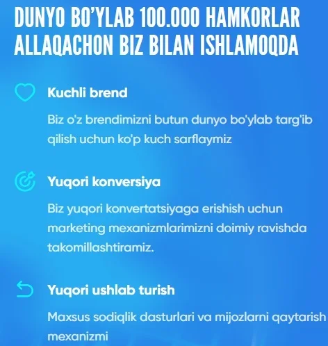 1xBet Uzning afzalliklari