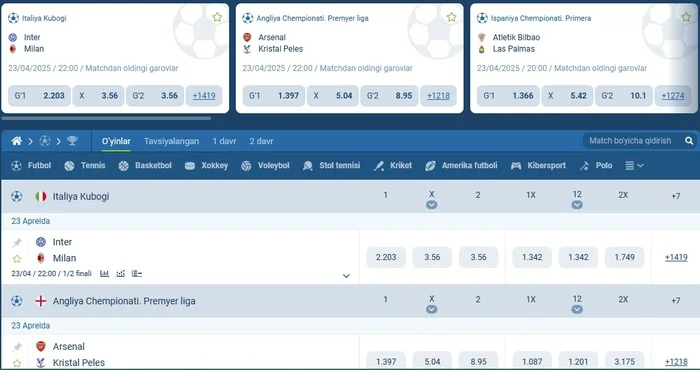 1xbet.uzda qanday garov tikiladi