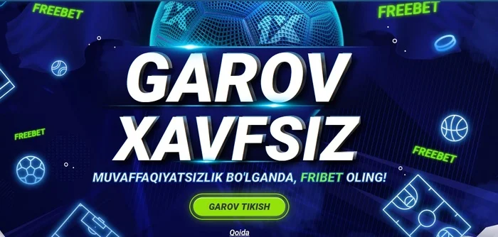 Xatarsiz garov tikish 1xbet.uz